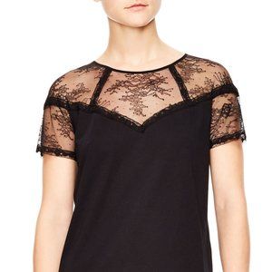 NWT Sandro Lace Yoke Top